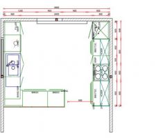 Idée préliminaire cuisine, en cours de réflexion