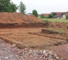 1er jour des travaux ! 
Terrassement + fouilles