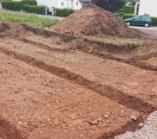 1er jour des travaux ! 
Terrassement + fouilles
