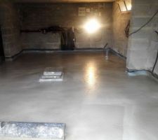 Coulage de la dalle béton sous-sol