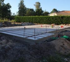 La dalle peut maintenant être coulée!