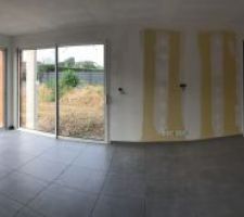 Panoramique carrelage pièce de vie