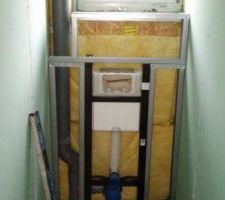 Toilette du haut en cours
