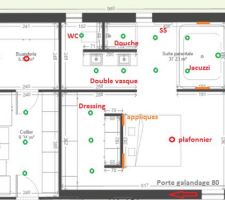 Plan suite parentale dans garage.