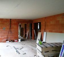Plafond salon + salle à manger terminé