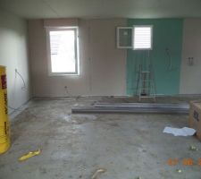 L'isolation et le plafond sont finis.
