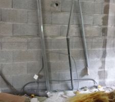 Le mur entre la chambre et le nouveau cellier
