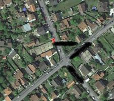 Vue satellite terrain