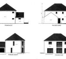 09/06/2016 - Plan définitif des façades avec pierre de parement ORSOL