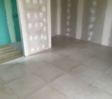 Carrelage chambre et salle d'eau