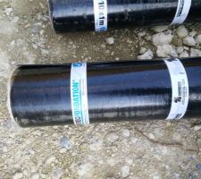 Les rouleaux de la membrane d'étanchéité