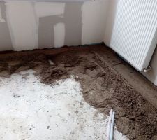 Début de la chape.