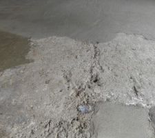 Dalle en cours de ragréage