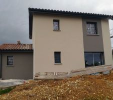 Début de l'enduit extérieur :-)
