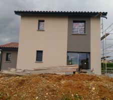 Début de l'enduit extérieur :-)