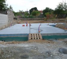 8- fin du coulage après 3 toupies et 10 cm de béton