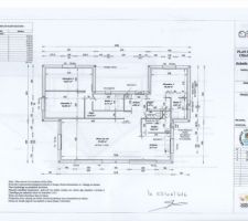 Plan de la disposition de nos pièces dans notre maison.