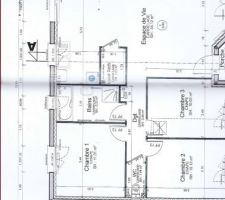 Plan de la maison avec local technique dans la cuisine ( place à changer !)