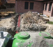 POSE DE LA GAINE EDF   SABLE   FILET AVERTISSEUR