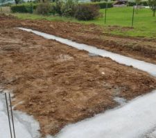 Vu des fondations coté chambre