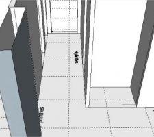 Calepinage carrelage couloir