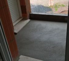 Pr&eacute;paration du balcon