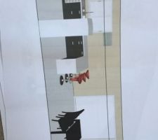 Vue d'ensemble cuisine salle à manger