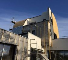 Debut bardage Zinc et structure bardage bois