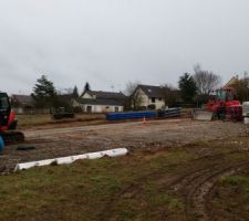 Chantier de préparation du lotissement.