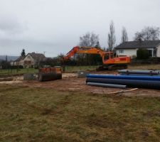 Chantier de préparation du lotissement.
