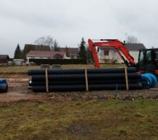 Chantier de préparation du lotissement.