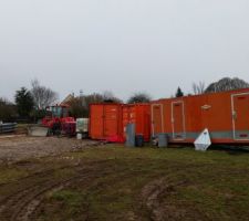Chantier de préparation du lotissement.