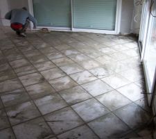 Vue des joints en cours de r&eacute;alisation