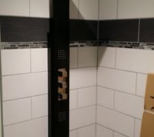 Pose de la colonne de douche