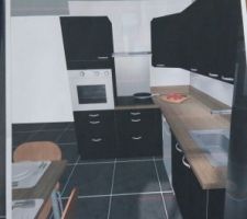 Vue en 3d de notre future cuisine