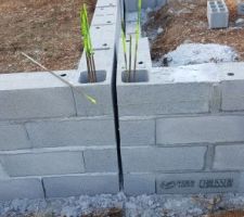 Premiers rangs d'agglo ... Jonction entre la zone "habitable"et la terrasse