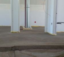 Chape &eacute;tage termin&eacute;e. En cours sur chauffage au sol au RDC.