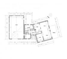 Voici les plans de la construction en cours dessinés par un ami qui travaille dans un cabinet d'architecte: le RDC