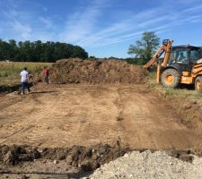 Terrassement avant fondation. Et ouverture du chantier