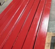 PEINTURE : Bandes de rive - Bandeau - lambris en rouge basque