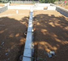 Vue de la fondation centrale de la maison