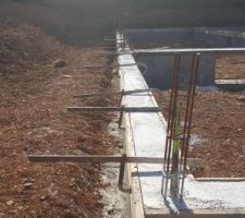 Mur du vide sanitaire de la face sud