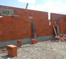 Pose des caissons au RDC.