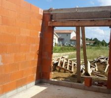 Pose des caissons au RDC.