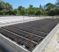 Hourdis et ferraillage de la terrasse.