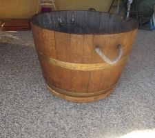 Demi tonneau pour le rempotage du citronnier
