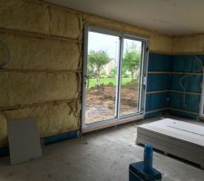Ajout isolant supplémentaire sur murs extérieurs salon