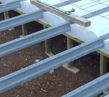 Pose du plancher en cours