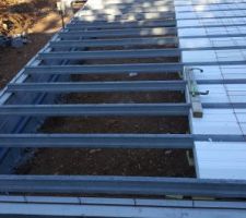 Pose du plancher en cours