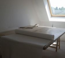 Pose de l'intiss&eacute; dans mes chambres